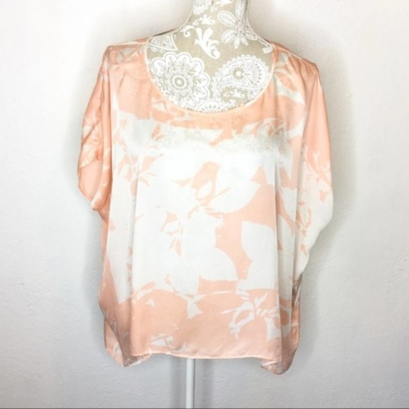 Club Monaco Tops - Club Monaco Draped SILK Floral Blouse SMALL ab175